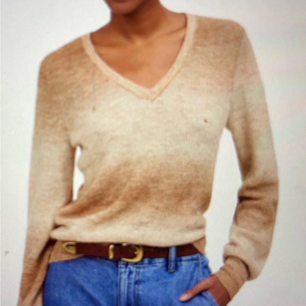 Madewell Alpaca-Blend V-Neck Sweater Size S